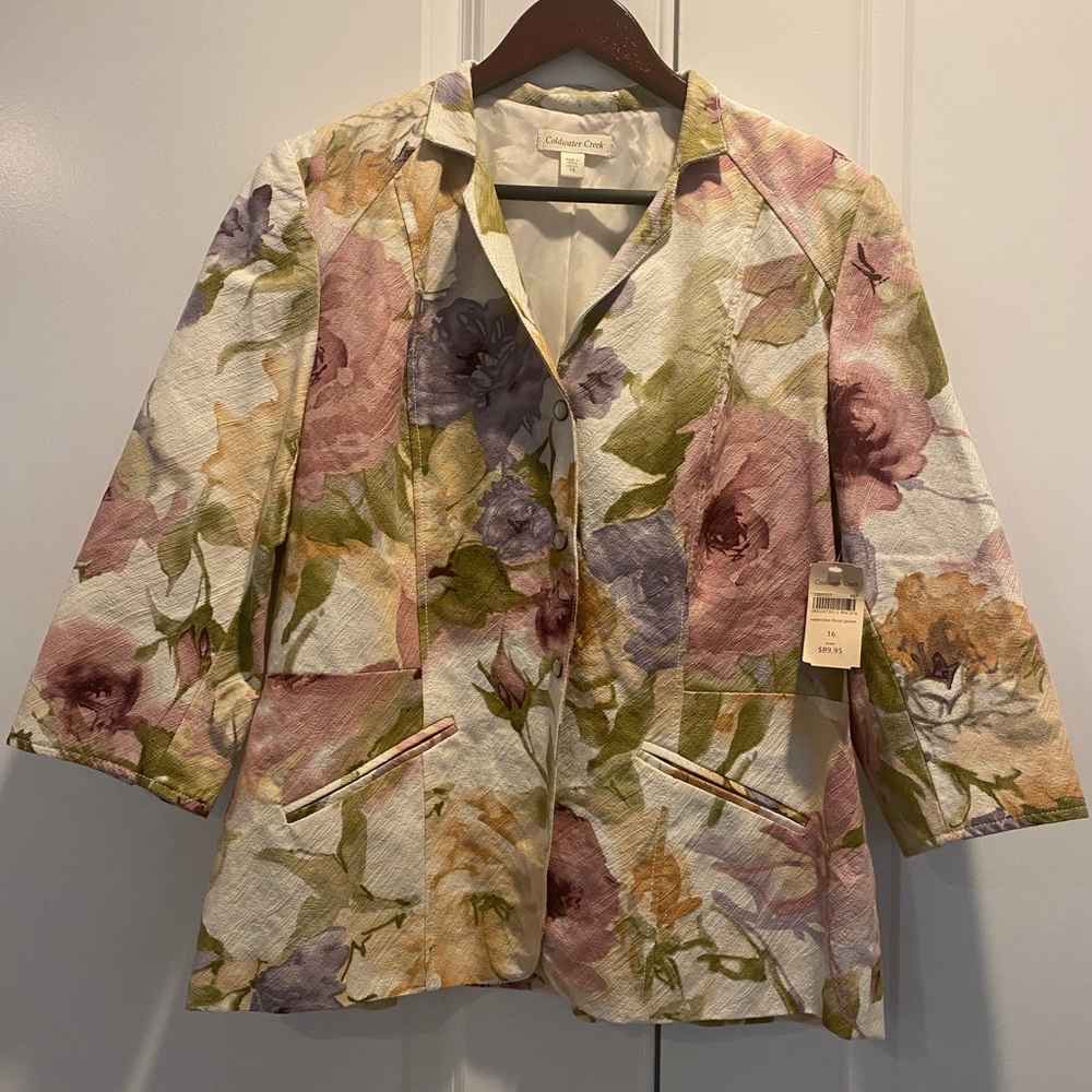 NWT Beautiful Floral Coldwater Creek Jacket (Size 16)